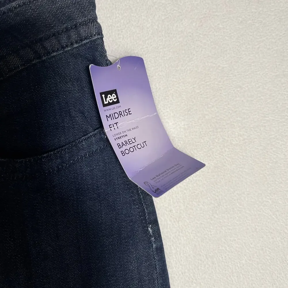 Lee Horizon Women’s Dark Wash Slender Secret Barely Bootcut Denim Jeans 16M NWT